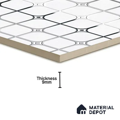 Highlighter Tiles  Tile TL 07253 B Plana 8019 GLM (Silver) 1 ft x 1 ft Ceramic Matte Finish - 9 mm  | 2 mm Spacer is Mandatory (Sample)
